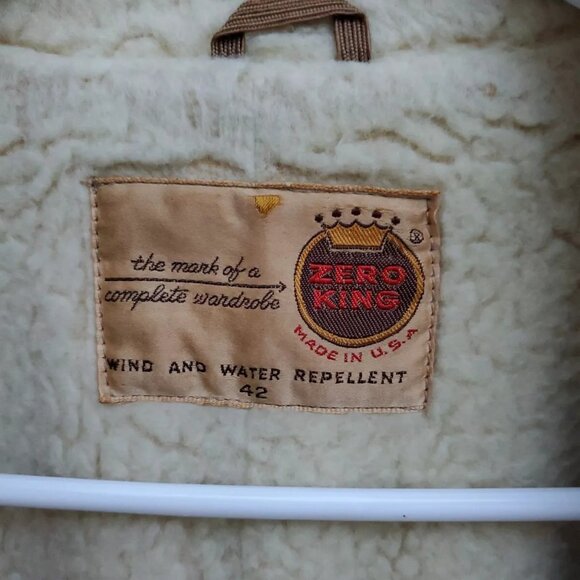 Vintage Zero King Men's Long Wool  Lined Wind and Water Repellent sz 42 - Picture 4 of 4